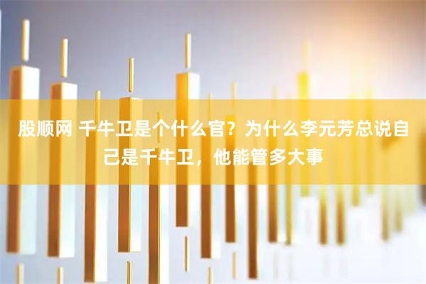 股顺网 千牛卫是个什么官？为什么李元芳总说自己是千牛卫，他能管多大事