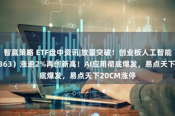 智赢策略 ETF盘中资讯|放量突破！创业板人工智能ETF（159363）涨逾2%再创新高！AI应用彻底爆发，易点天下20CM涨停