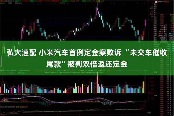 弘大速配 小米汽车首例定金案败诉 “未交车催收尾款”被判双倍返还定金